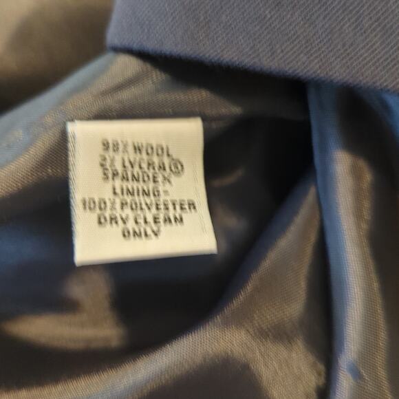 Talbots NWT Navy Button Front Collar Lined Wool Stretch Jacket Women's Sz 14 - Picture 8 of 9